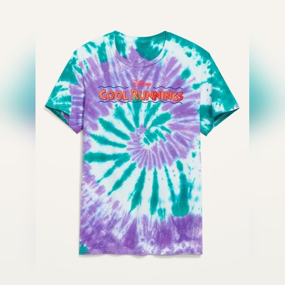 ⭐️40% Off⭐️ Old Navy Disney Cool Runnings Purple & Blue Tie-Dye Graphic T-Shirt - Picture 1 of 4
